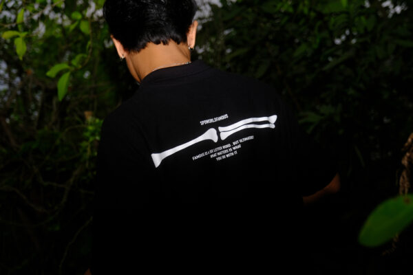 SPWORLDFAMOUS Black Polo Tee Bones - Image 3