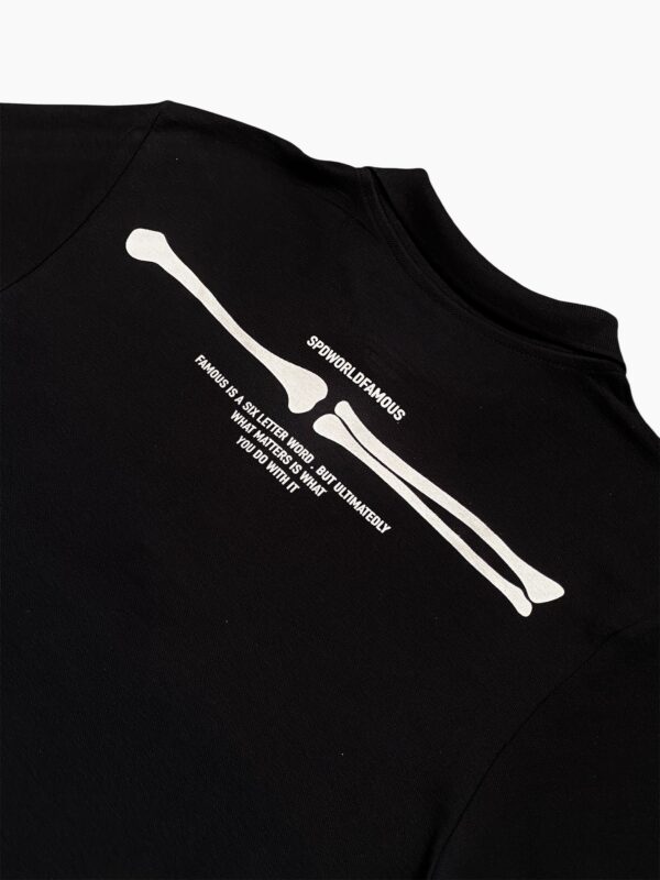 SPWORLDFAMOUS Black Polo Tee Bones - Image 10