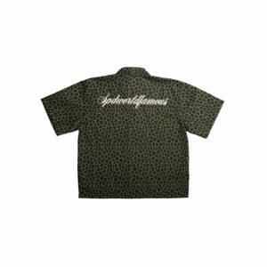 SPDWORLDFAMOUS Mad Leopard Open Neck Workshirt