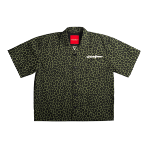 SPDWORLDFAMOUS Mad Leopard Open Neck Workshirt