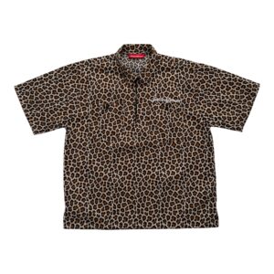SPDWORLDFAMOUS  Mad Leopard OG Half Zipper Workshirt